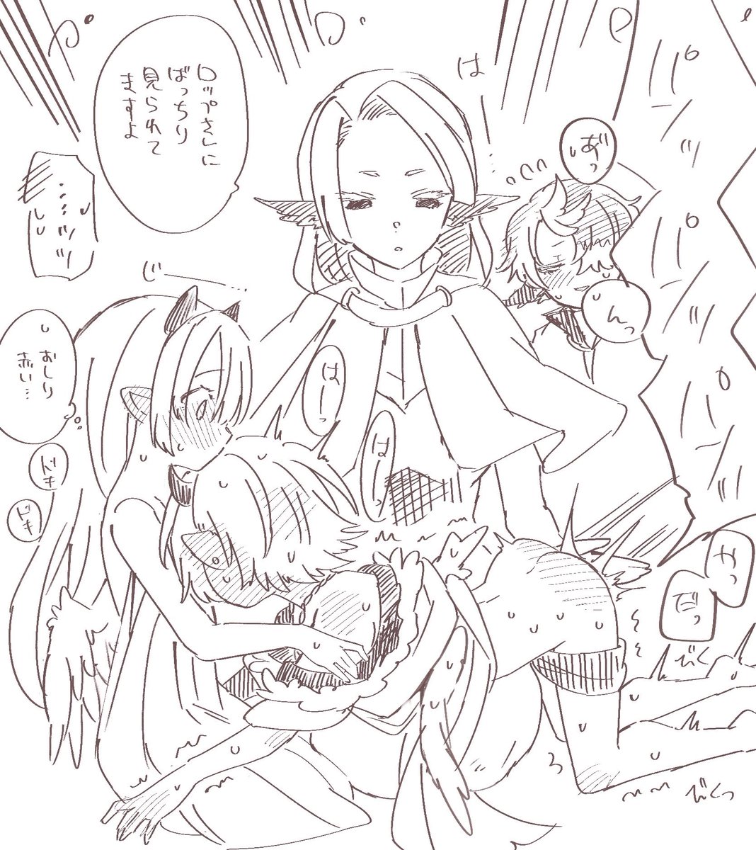 pokapoka439's tweet photo. ※ラフですが🍑
今週いそがしくて平日進捗ダメでした！週末は帰省するので続きはお預けだい！ https://t.co/kM1oA1cTPC