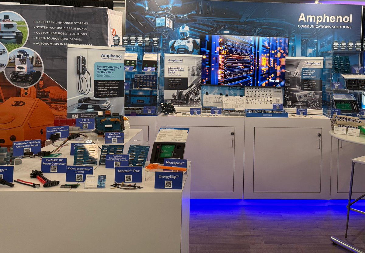 AmphenolCS's tweet photo. We’re excited to invite you to visit #Amphenol at Robotics Summit 2026, Booth 238, and explore our advanced connectivity solutions for #robotics and automation applications.

Learn more: https://t.co/CYt8cDkUqc 

#RoboticsSummit #IndustryAutomation #AI #ML #FactoryAutomation https://t.co/7kkBNfYlla