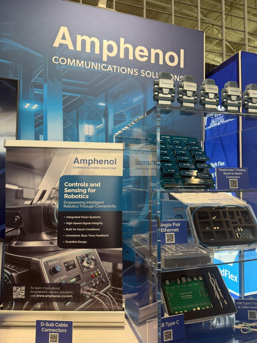 AmphenolCS's tweet photo. We’re excited to invite you to visit #Amphenol at Robotics Summit 2026, Booth 238, and explore our advanced connectivity solutions for #robotics and automation applications.

Learn more: https://t.co/CYt8cDkUqc 

#RoboticsSummit #IndustryAutomation #AI #ML #FactoryAutomation https://t.co/7kkBNfYlla