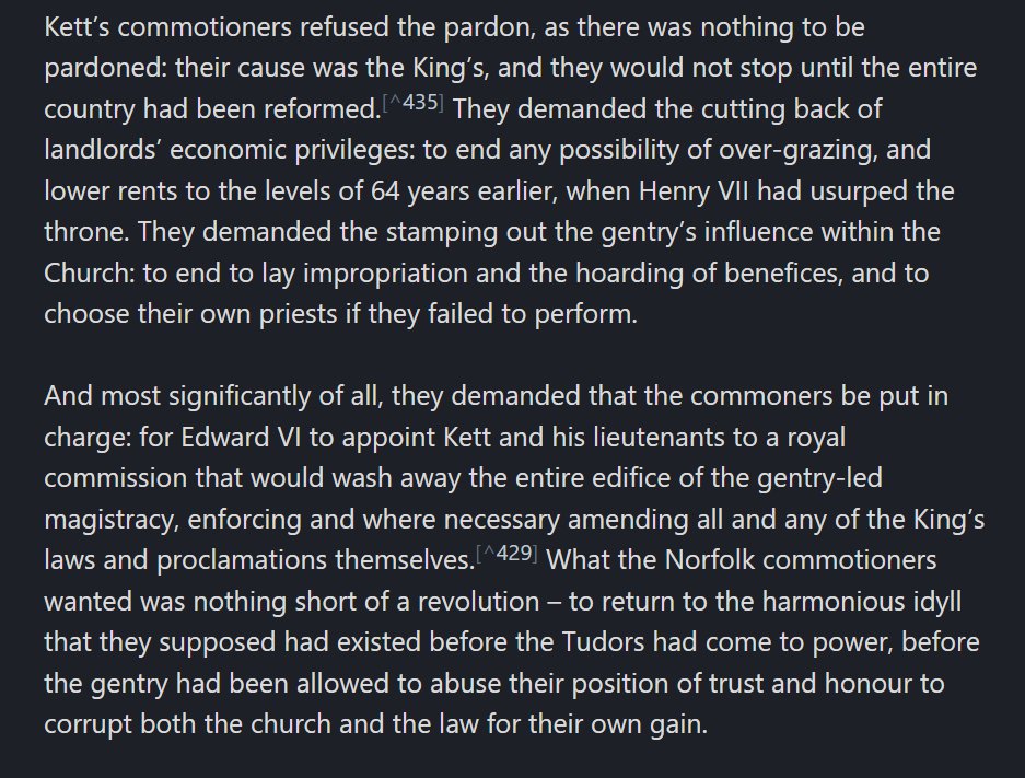 antonhowes's tweet photo. @hrcastor Indeed! As did all the rebels in 1549 - much like the other cases, they saw themselves as being on the King's side against a corrupt cabal of some gentry. Summary from my book draft: https://t.co/rwM2ER3qhU