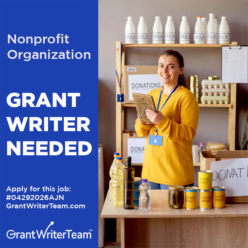 GrantWriterTeam's tweet photo. 🚨 Nonprofit Grant Writer Wanted! 🚨
Help fund food, clothing, baby essentials &amp; senior support programs 💙
📌 Ad #: 04292026AJN
 ⏳Closing Date: 05/27/26
Apply today 👇
 https://t.co/VKqjHEPjSY
#grantwriter #grantwriting #nonprofitjobs #grantfunding #fundraising https://t.co/ZrjNy2GHK2