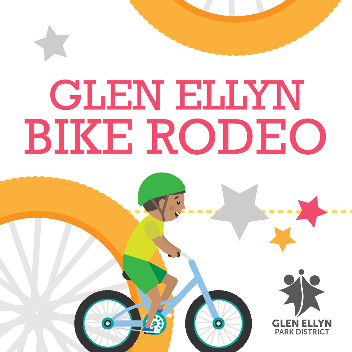 glenellynparks's tweet photo. Take part in the Bike Rodeo! Test your skills on the bike obstacle course provided by Retro Glow Cycles, get a free helmet check from the Girl Scouts, decorate your ride with the Glen Ellyn Public Library, and learn about bike maintenance with Bike Glen Ellyn and road safety with the Glen Ellyn Police Department. Kids will receive a goodie bag and have a chance to win a grand prize! The event is free with registration for ages 3 to 12.

🗓️ Saturday, June 6 | 🕜 1:30-3:30 pm
📍 Main Street Recreation Center
📝 Register at https://t.co/FPusI6SK3c.

Please bring your own bike and a properly fitted helmet.