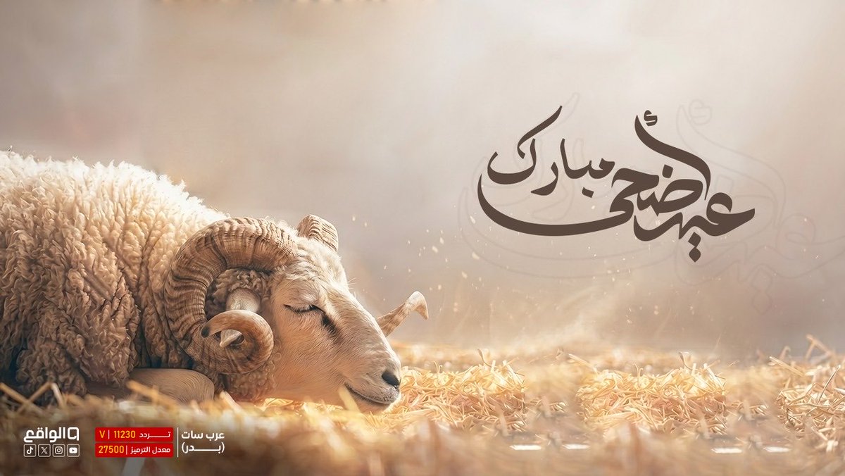 waqietv2's tweet photo. عائلتنا الكبيرة .. جمهورنا الوفي🩵

#قناة_الواقع تهنّئكم بالعيد سائلين الله أن يجعل أيامكم
 فرحًا وسعادة وأن يديم عليكم الخير والمسرّات🐏✨ https://t.co/ljmy9z6vZA