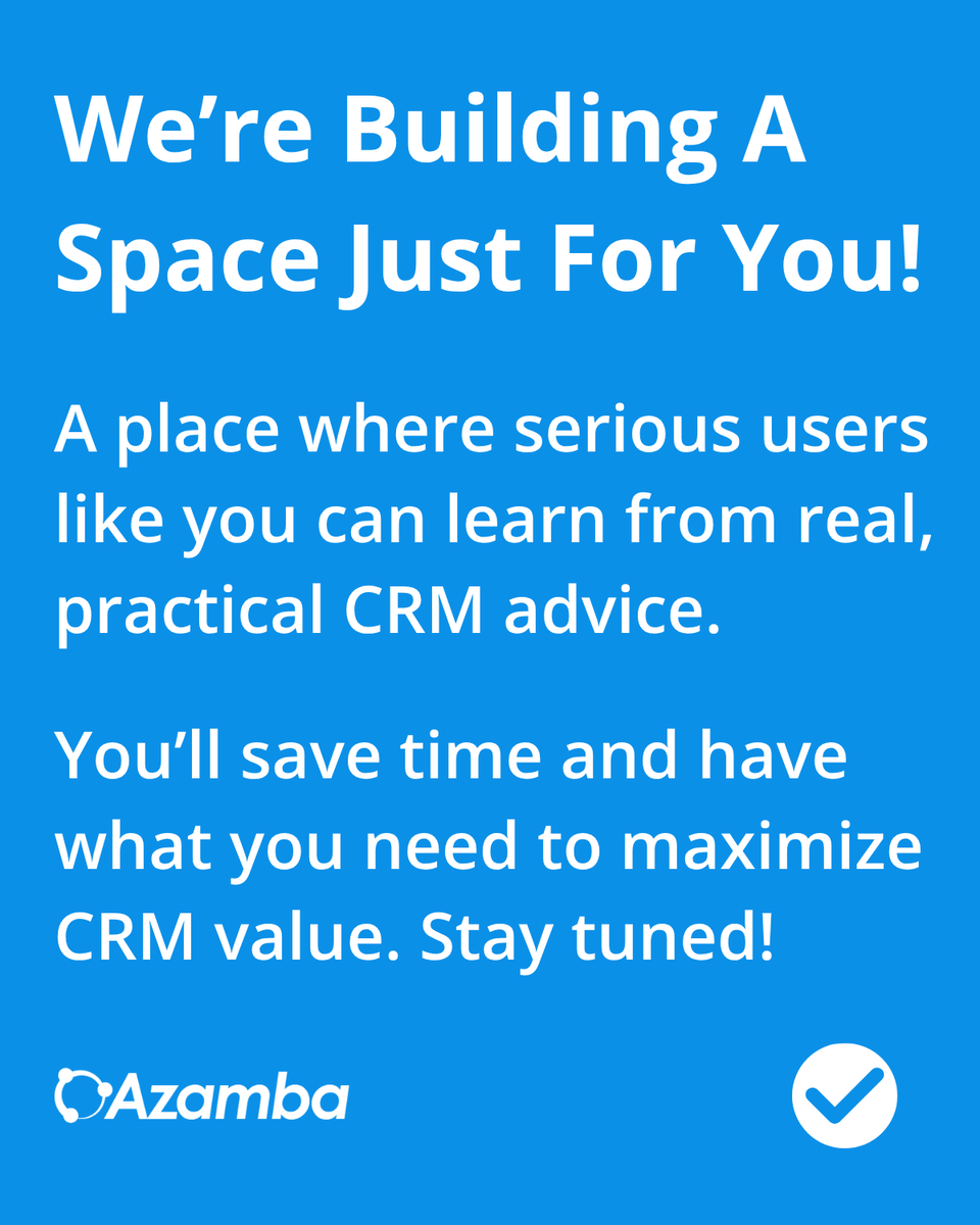 AzambaInc's tweet photo. A lot of teams struggle with CRM because they’ve never seen what a good setup actually looks like.

Their CRM providers only show the basics, so they don't realize what value can be provided.

Luckily, that's all about to change.

Stay tuned! 👀 https://t.co/A2ykIIeXgd