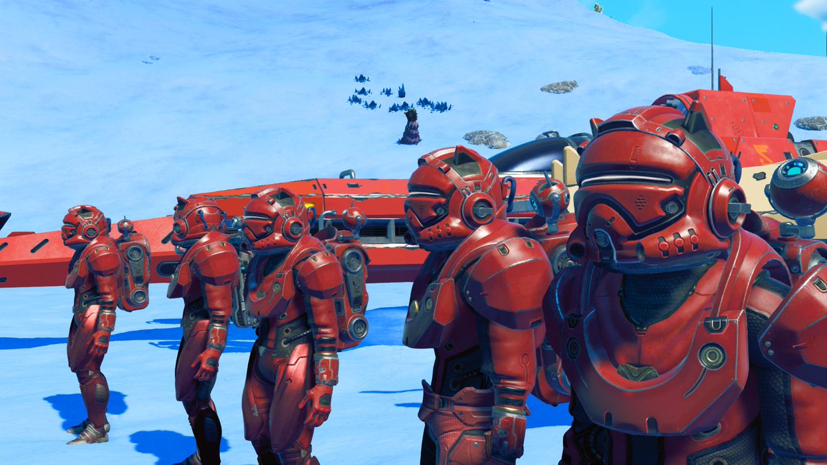 IndominusLegion's tweet photo. The Swarm shall learn fear... The Swarm shall learn wrath... The Swarm shall learn DOOM! 🔥

Our Team ♦️Royal♦️ is ready! 

@NoMansSky 
#NoMansSky 
#NoMansSkyTheSWARM https://t.co/przADcySrD