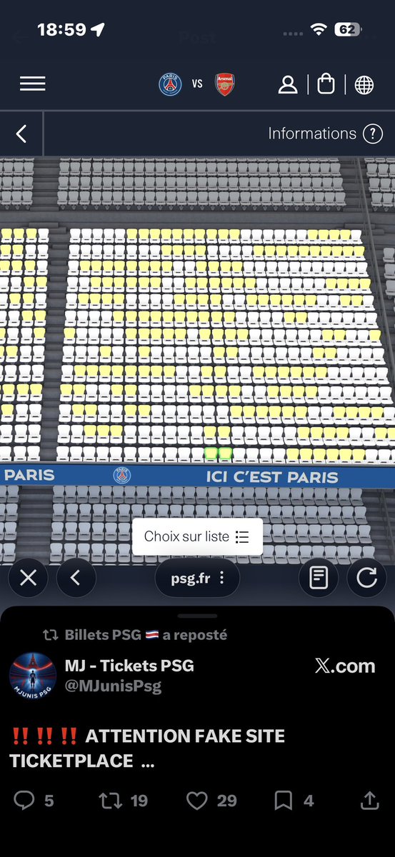 YGrass_'s tweet photo. @IliasLeRetour_ Y’a la moitié des places à la revente mddrrrr demain ils vont ce chier dessus https://t.co/NkCpEPXSs2