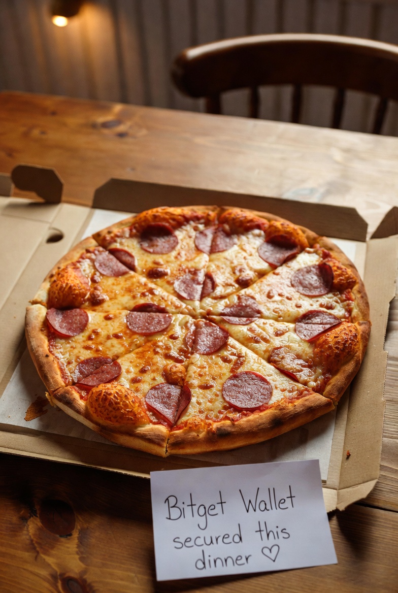 banaserw's tweet photo. @BitgetWallet Celebrating with pizza and Bitget Wallet https://t.co/surSDoDe43