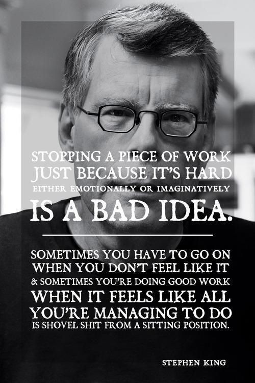 ElliCapeCod's tweet photo. This is sound advice. Keep going, even if what u write feels like crap. Heck, even if it IS crap--that's what revision is for! Get that story out of ur head, first, then worry about making it pretty.

#amwriting #writingcoach
#writers #writing
#writerscommunity
#writingcommunity https://t.co/5B9NFvSAZm