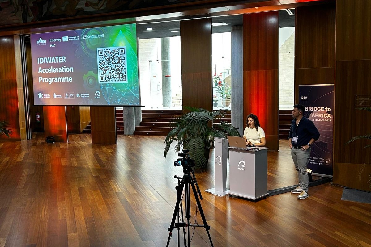 ITCCANARIAS's tweet photo. 🌎Participamos en #BridgeToAfrica2026 presentando proyectos de cooperación territorial, transferencia tecnológica y colaboración científica con África Occidental

​🔗https://t.co/GDj1nqxQeA

#WACCID #NATUREXT #ACUICONECTA #ADAPTARESwater #IDIWATER #MACSkilling #InterregMAC #FEDER https://t.co/hdn4JerQxI