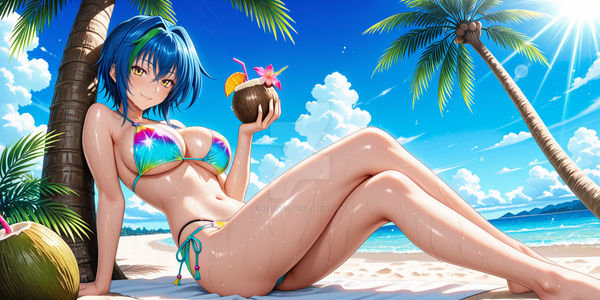 DemonicOccult's tweet photo. 💙: *The blue haired demoness sipped her drink as she heard the "reader" approach as she smiled* oh hey, I thought I'd picked a pretty out of the way place but guess you found me *she chuckled with a wink*

Don't worry, I'm not complaining https://t.co/2zDW501ubj