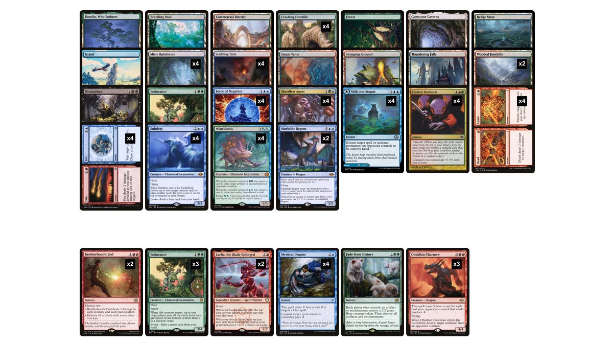 AlexMaier_Mtg's tweet photo. Interested in trying out Temur Rhinos now that Violent Outburst got unbanned?

Don’t know where to start?

I’ve posted a short (and free) guide on @MTGTeamPeace‘s Metafy discussing why I’m interested in the deck, card choices and how I’m boarding.

Link down below 👇 https://t.co/Bpqmz4uHZo