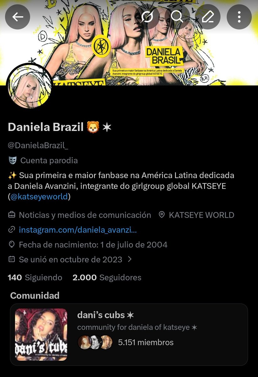 DanielaBrazil_'s tweet photo. 🩵 | Quero muito agradecer a todxs, a fanbase está aqui desde de outubro de 2023 trazendo atualizações sobre a Dani e sobre o KATSEYE e hoje alcançamos 2 mil seguidores 🥹😭🩵🩵 muito grata por todos que passaram pela fanbase e ajudaram e por todos os adms ❤️❤️🩷💋 https://t.co/EcVTj7OIZD