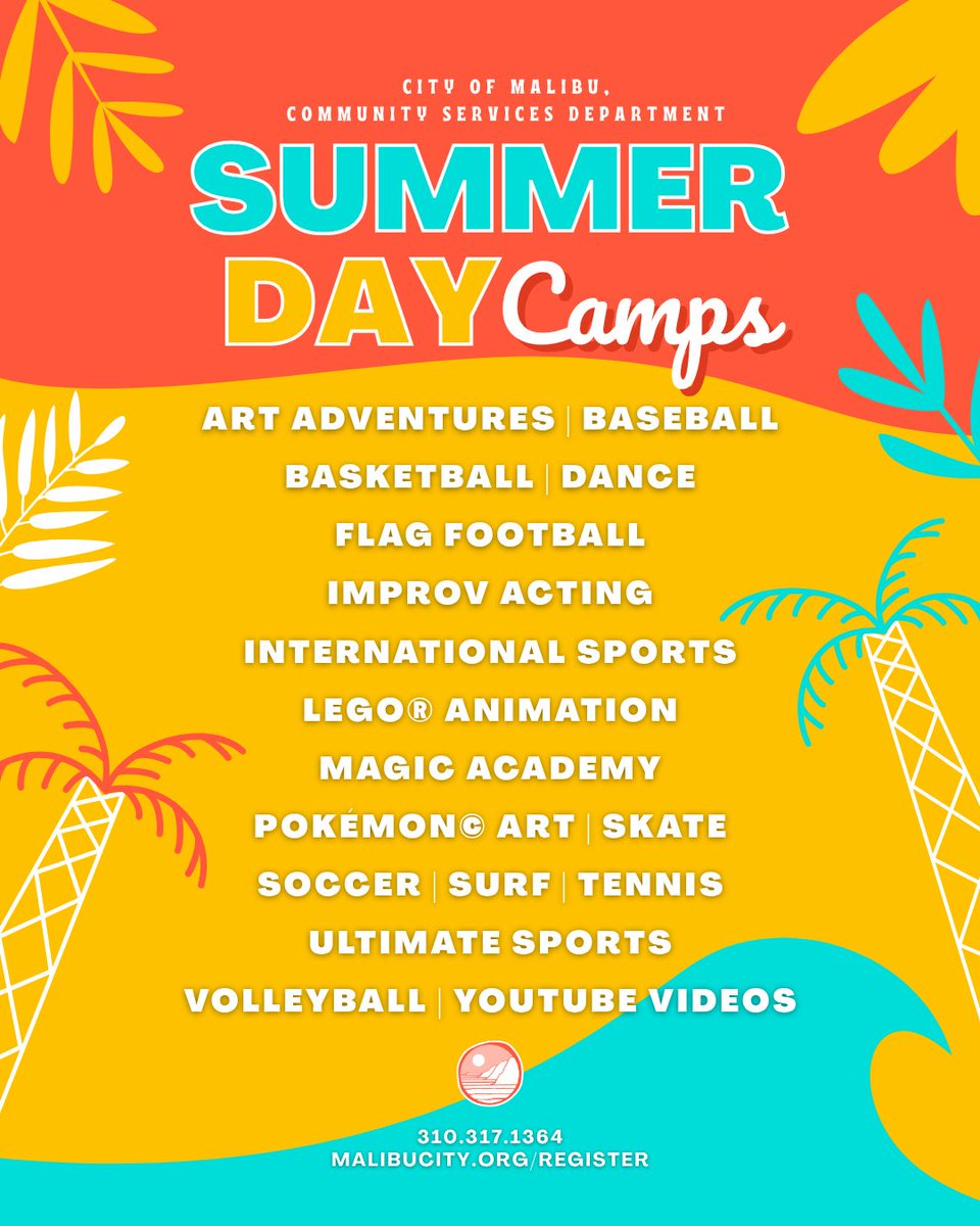 MalibuCSD's tweet photo. 🌞🤸‍♂️SUMMER DAY CAMPS - Fill your summer with a variety of exciting new activities throughout the summer! Visit https://t.co/HtPInzjzpr for more information. Register online at https://t.co/QOmGp4JVYw. #MalibuCSD2026 #CSDSummerFun @bgcmalibu @PTSAmalibu @PA_Enrichment https://t.co/uSTKBImclf