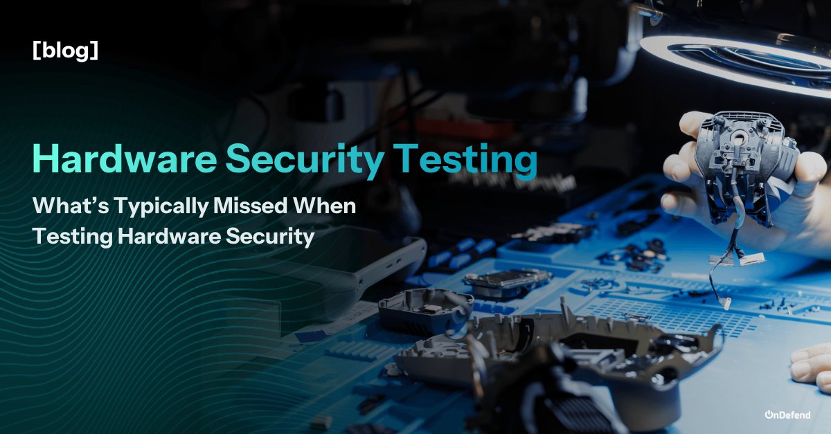 OnDefend's tweet photo. Some threats are designed to stay completely quiet. There is no obvious warning. No alert. Just impact.

Get read in on what most offensive teams miss when testing hardware security: https://t.co/uWbLGvgPoe https://t.co/B7CjmsHkab