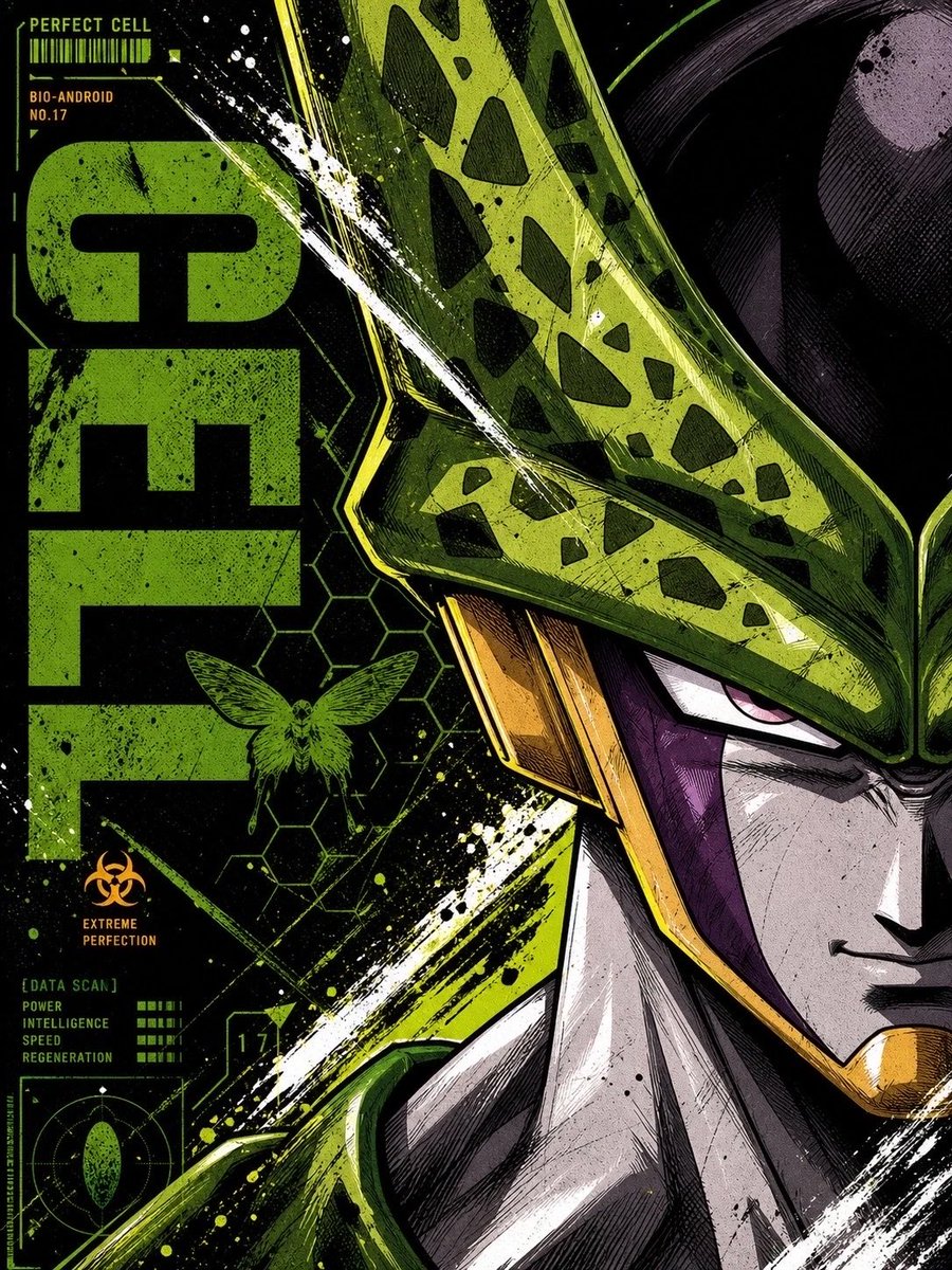 LocalGhost97665's tweet photo. Dragon Ball, reimagined as a graphic poster system.

Android 18. Goku. Cell. Trunks.

Bold type. Hard crops. Controlled chaos—Made with LocalBanana
https://t.co/zDMhttr52m https://t.co/70TcABBVV2