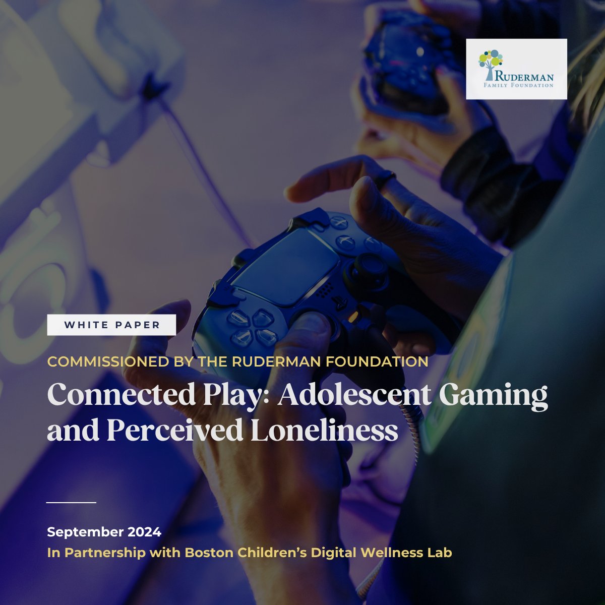 RudermanFdn's tweet photo. To better understand the relationship between gaming, loneliness, and adolescent wellbeing, we're revisiting research commissioned in partnership with the @BostonChildrens Digital Wellness Lab. 

https://t.co/we92wdG9dN https://t.co/KiJUtofcZk