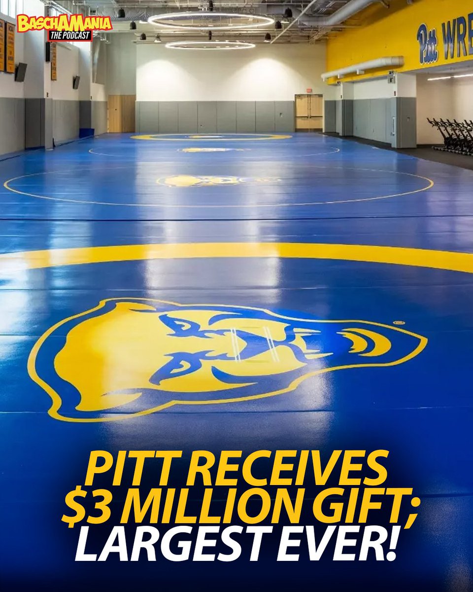 JustinJBasch's tweet photo. WOW: @Pitt_WRES announced a $3 million philanthropic gift to Pitt Wrestling today, the largest single donation in wrestling program history. https://t.co/HYupZem9J8
