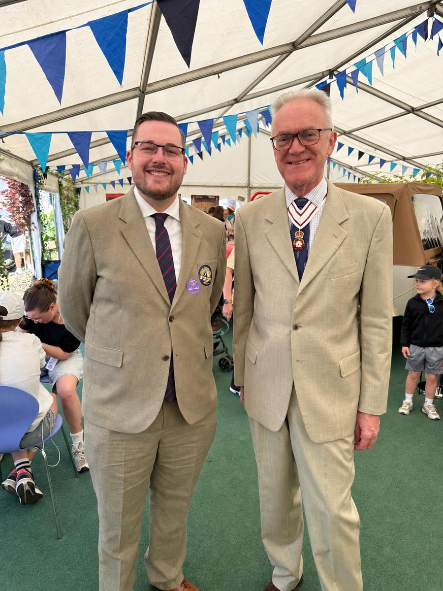 suffolkcc's tweet photo. Great to welcome Mark Pendlington, H.M. Lord-Lieutenant of Suffolk, to our tent at the Suffolk Show today.

#suffolkshow #stand195 https://t.co/ShLs3LOKMn