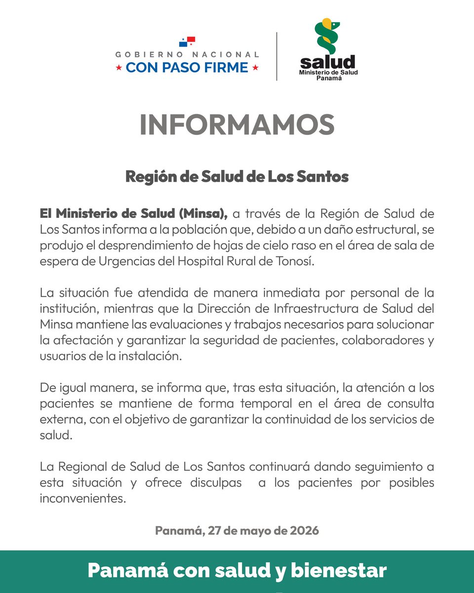 Ministerio de Salud de Panamá tweet media