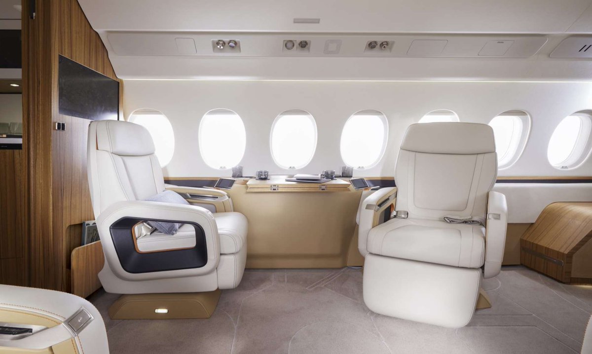 DassaultFalcon's tweet photo. Tour the spacious, luminous and fresh 5,500nm #Falcon6X cabin.
Discover more: https://t.co/V0m3qT64VC https://t.co/5OiNMJjMqv
