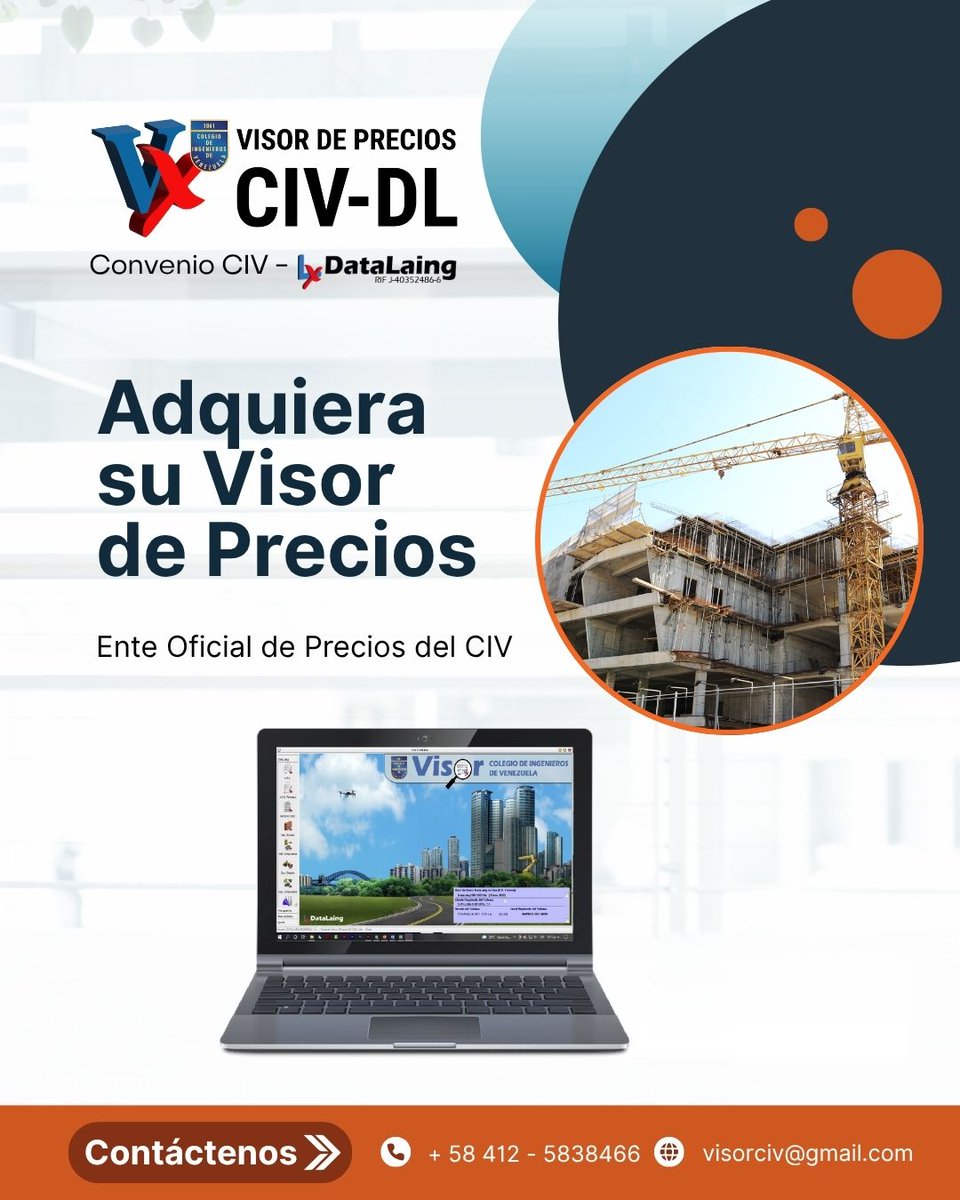 CIV_Costos's tweet photo. Consulte el listado de Precios de Insumos con sus respectivas fichas (Materiales, Equipos, Mano de Obra) y elabore Presupuestos de manera fácil y sencilla con el Visor de Precios CIV-DL, Ente oficial del Colegio de Ingenieros de Venezuela https://t.co/N778gz1xYG