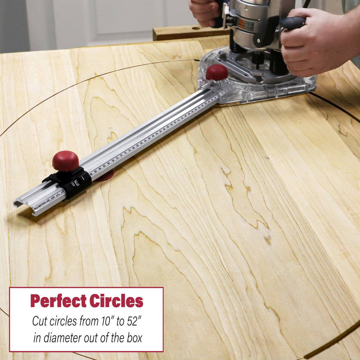 Milescraft's tweet photo. Small circles. Large circles. One guide.

The Circle Guide helps you create smooth, accurate circles for everything from small trays to large tabletops—all with one adjustable system.

#Woodworking #DIY #CircleCutting #RouterJig #Milescraft #MilescraftTools https://t.co/7BwNeosVQo