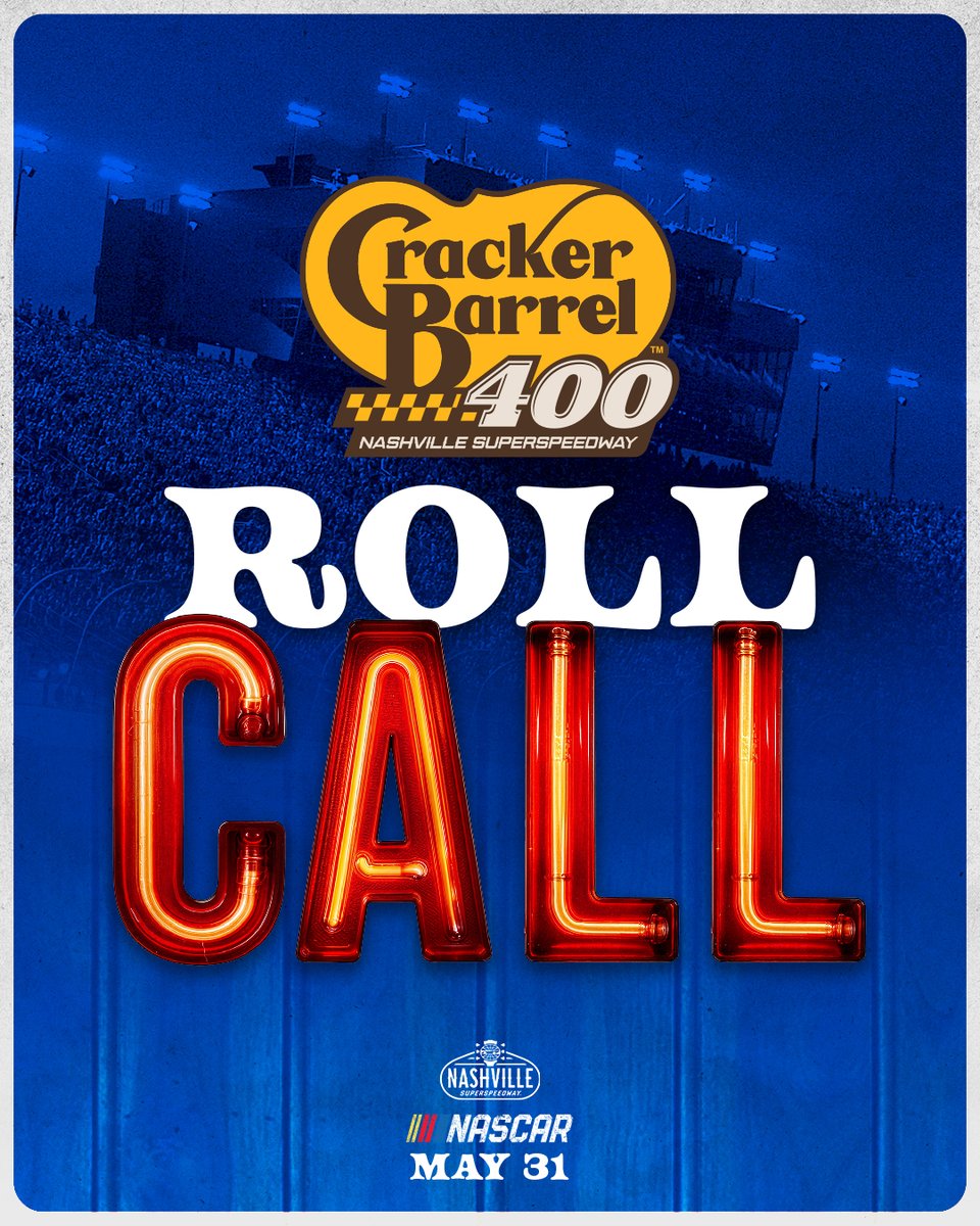 NashvilleSuperS's tweet photo. ROLL CALL‼️

Who’s coming to the Cracker Barrel 400 this weekend?! Let us know where you’re from! 👀 https://t.co/1UqpY6gcaq