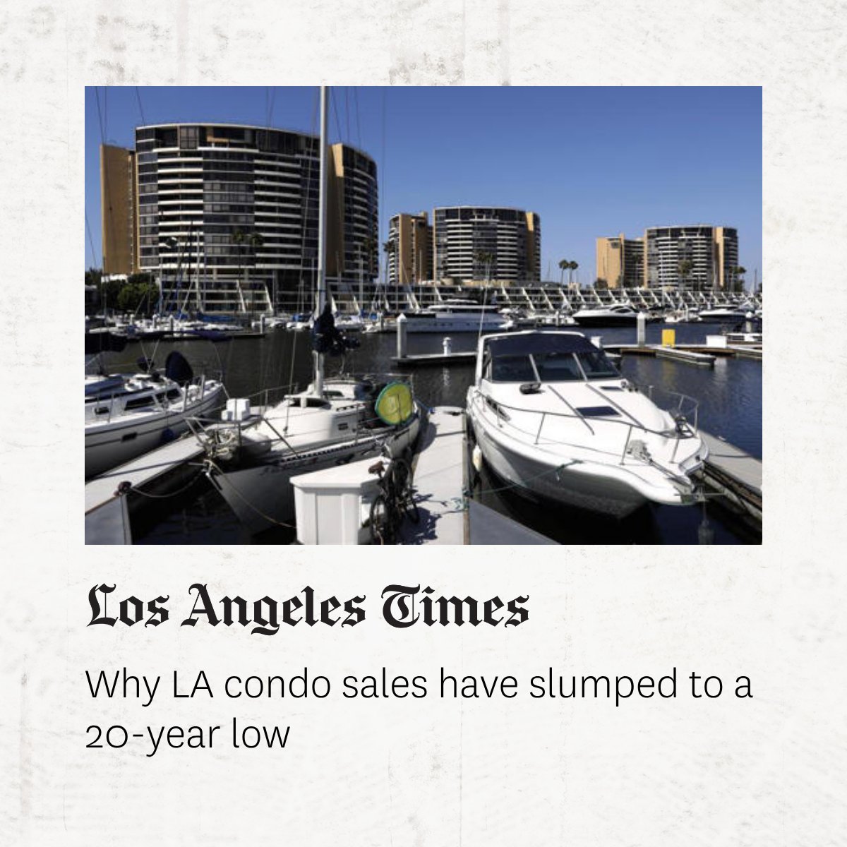USCPrice's tweet photo. Los Angeles’ condo market is continuing to cool as sales hit their slowest pace in over two decades. 

USC’s Richard Green says condos tend to soften faster than single-family homes during housing slowdowns, with buyers facing high interest rates, rising HOA fees, and stricter financing conditions. 

Developers are also shifting away from condo construction across California due to high costs and litigation risks, adding to the region’s ongoing housing challenges.

Learn more in the Los Angeles Times: https://t.co/mnaHHdlgTw