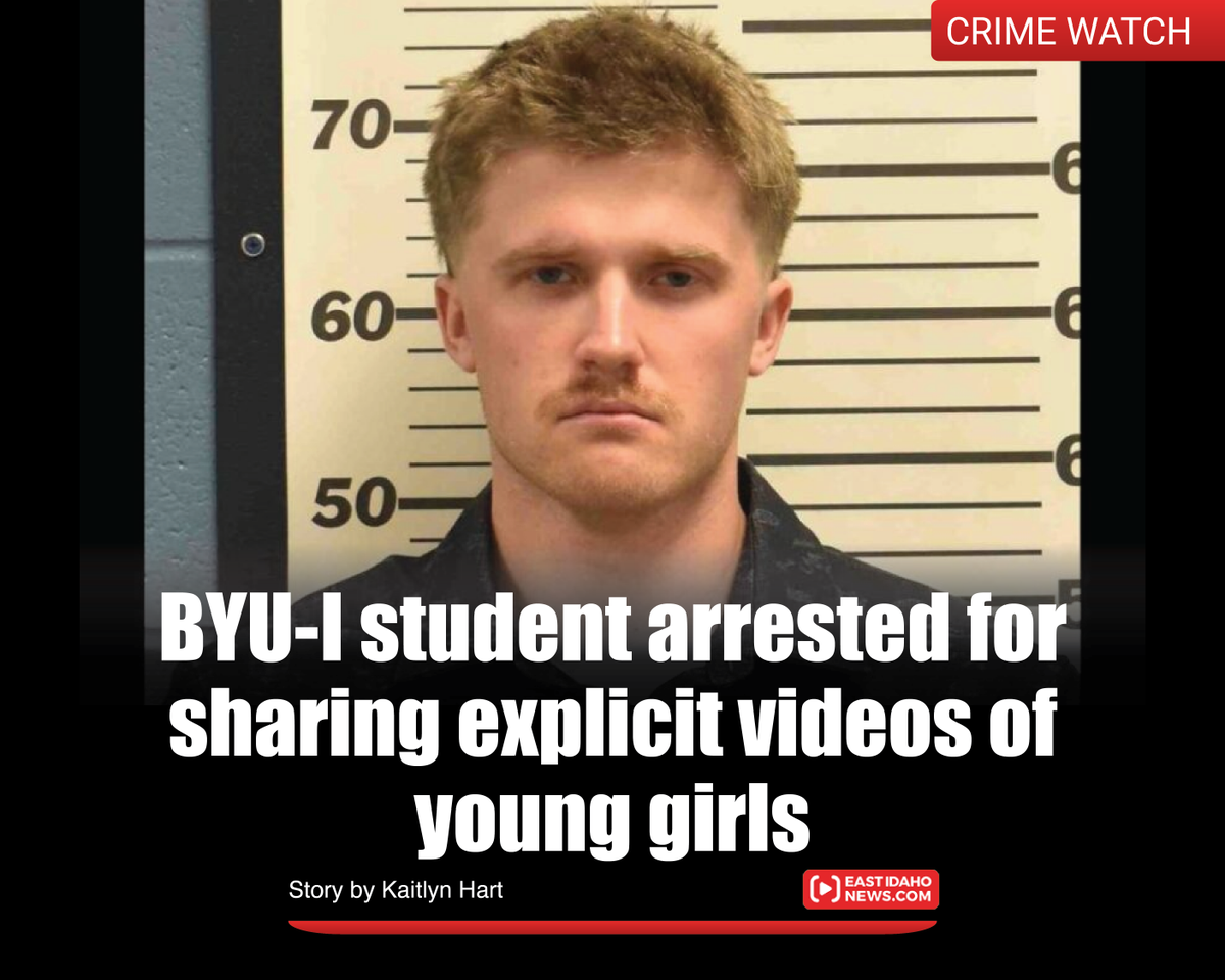 EastIDNews's tweet photo. William Messer, a 23-year-old Brigham Young University student, has been charged after he was distributing videos of young girls in sexual situations, police say.

https://t.co/RYI4oIS2h1

Story by @NewswithKait  #EastIdahoNews #BYU-I #IdahoCrime https://t.co/CoOuOeKSPX