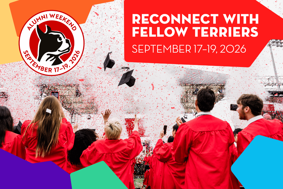 bualumni's tweet photo. Last weekend, we welcomed the newest generation of Terriers into the alumni family at BU's 153rd Commencement. Oh, how time flies! September 17–19, come back to campus and celebrate your BU with friends and family during Alumni Weekend 2026!

Learn more ➡️ https://t.co/lP8CmYidqn https://t.co/Fd2K1etCjd