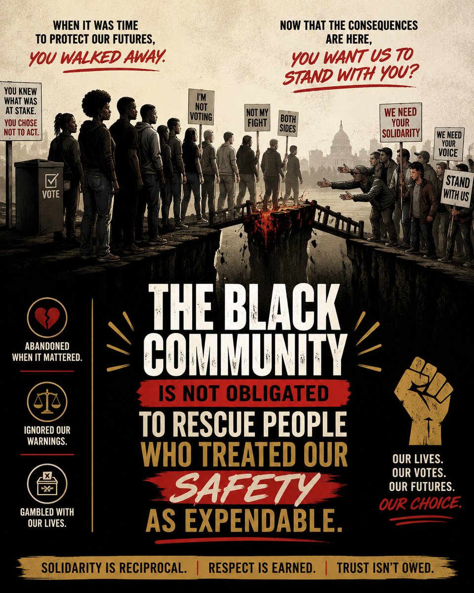 TerryWatkinsJr1's tweet photo. Generated this over the comments. You don’t get to gamble with Black lives and then demand Black solidarity. https://t.co/Fmeg3M9egN