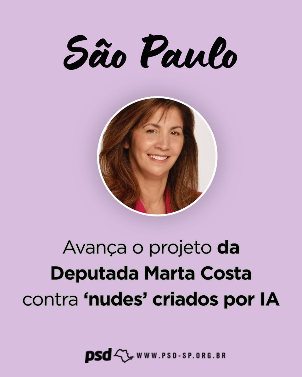 PSDSaoPaulo's tweet photo. “Este projeto visa a proteger a privacidade e a dignidade das pessoas”, defende a deputada estadual Marta Costa (PSD), autora da proposta. https://t.co/1bIgTxiAqu https://t.co/YeUc71lDVR