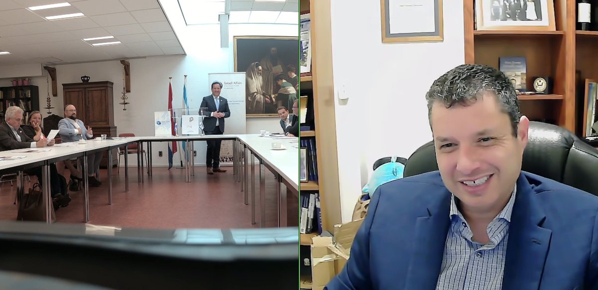 KnessetCAC's tweet photo. Great to address members of the bicameral Dutch Israel Allies Network and to talk to them about issues in Israel as well as what has happened in the war with Iran!

#IsraelAllies #FaithBasedDiplomacy

@ReinsteinJosh https://t.co/EpEuUA0cCD