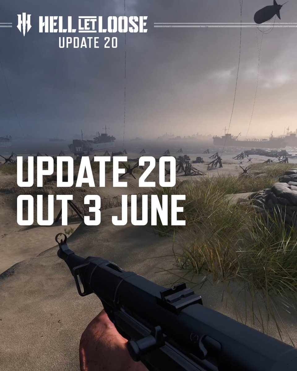 hell_let_loose's tweet photo. The Canadian Forces will be landing onto Juno Beach next week on 3 June 🍁

Coinciding with the 82nd anniversary of D-Day, Update 20 will take us back to beaches of Normandy.

The full changelog and Juno Beach deep dive video will be releasing before launch next week 📰 https://t.co/De664qsZTv