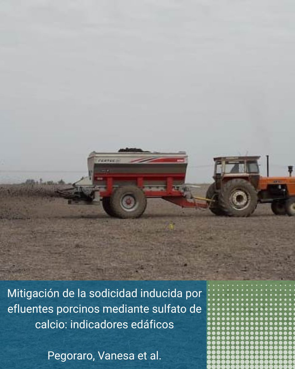 INTAMsJuarez's tweet photo. MITIGACIÓN DE LA SODICIDAD INDUCIDA POR 💩EFLUENTES PORCINOS MEDIANTES SULFATO DE CALCIO: INDICADORES EDÁFICOS.

🌱El experimento se realizó en la zona de Monte Buey (Cba.)

🖥INFORME COMPLETO👉 https://t.co/6N3S4LVZum https://t.co/xi8BHy0DUk