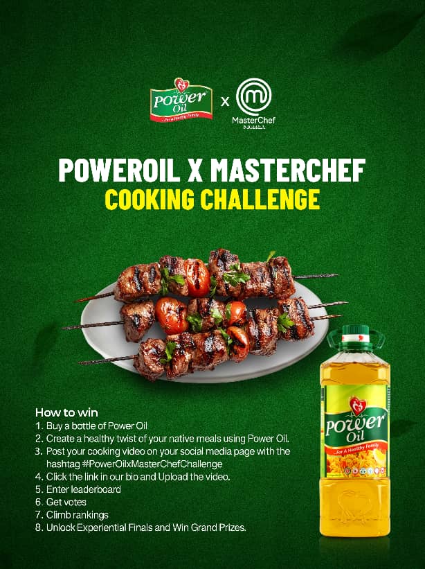 Epoke17's tweet photo. The kitchen is about to get a whole lot more exciting.#PowerOilxMasterChefChallenge is on its way @PowerOilNG https://t.co/FmQoFRS2io
