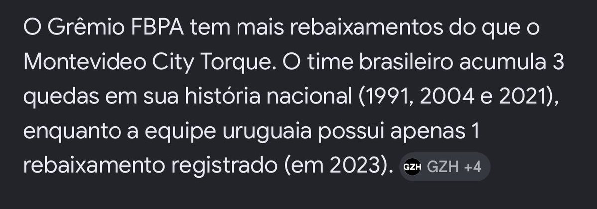 Scarface20Tony's tweet photo. @gremio_copero03 @MvdCityTorque Time com mais rebaixamentos que título do próprio campeonato não tem respeito em lugar nenhum do mundo 👍 https://t.co/mC93Y2nT4V