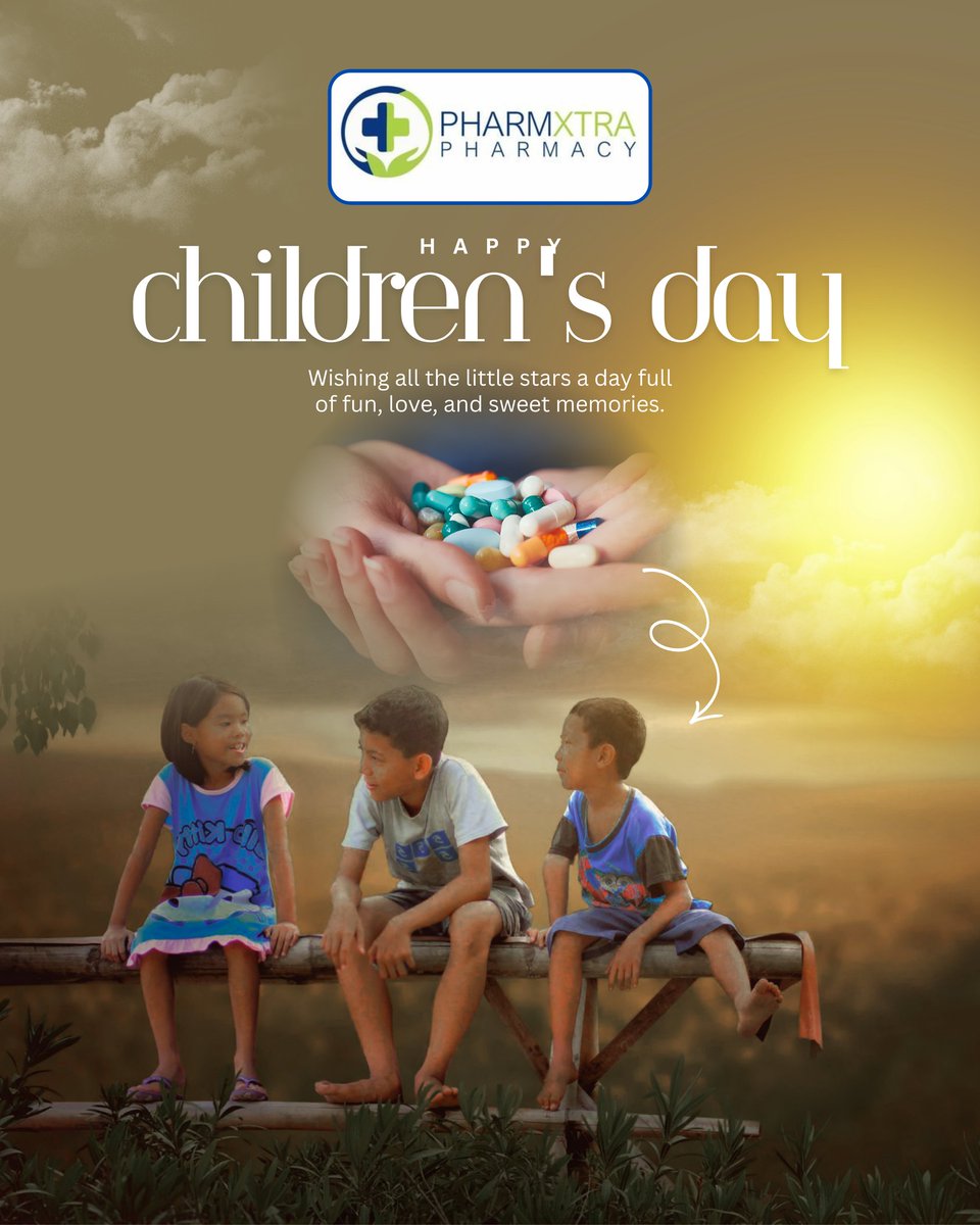 Pharmxtra_'s tweet photo. Today, we celebrate the joy, curiosity, and endless potential of every child. 🌟
Happy Children’s Day to all the little stars lighting up our world with smiles and dreams. 💙
#ChildrensDay #PharmXtraPharmacy #Healthcare
#happychildrensday  #HealthyChildren #Wellness #PharmacyCare https://t.co/9gJ0958Kv5