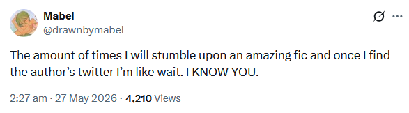 CrowsieCrow's tweet photo. I'm so curious if this has happened w/ my fics or if everyone who's read at least the BF ones went into it like, 'yea, person who loves the skeleton that shot Springwell, let's see what you're doing.' https://t.co/yxp1t78eJT