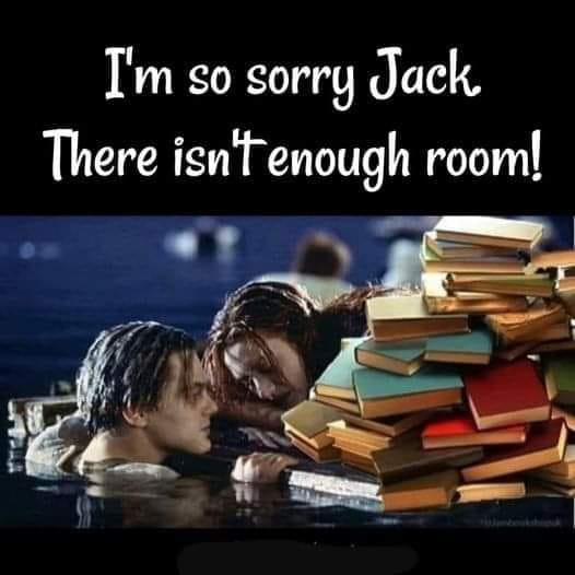 Trent_Reedy's tweet photo. If Jack is any kind of a man, he'd say, "No, I understand. There's plenty of room on the raft for both of us, but you MUST save the books."
#LibraryOftheDay #Books https://t.co/IW9pdKHrNR