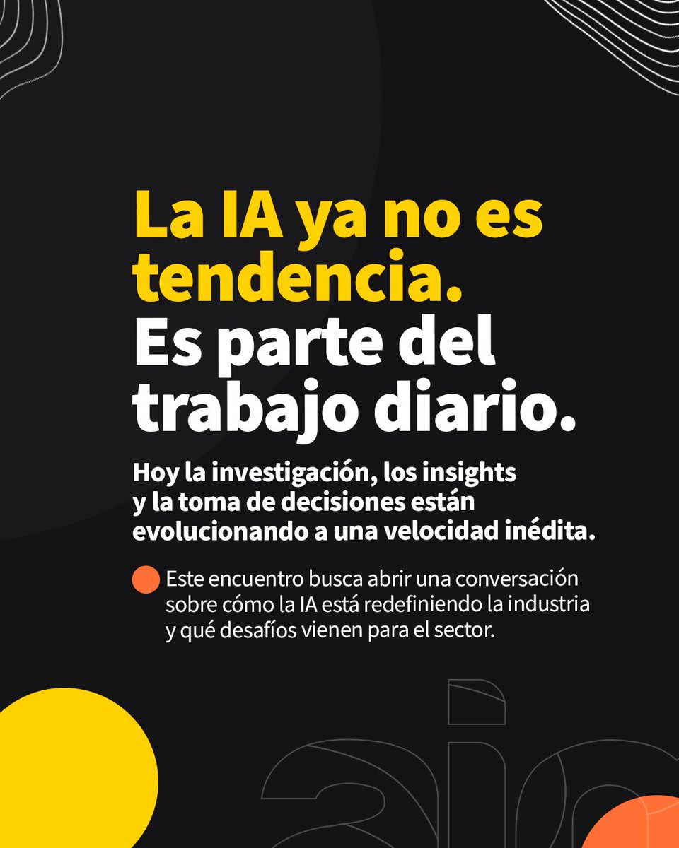 AimChile's tweet photo. Participa:
• Alejandra Ojeda, presidenta del directorio de AIM y gerente de Public Affairs en Ipsos Chile
• Paulina Valenzuela, socia fundadora de Datavoz
• Pablo Figueroa, subgerente de Analytics en Activa Research
• Darwin López, líder de Activación de IA e IDP en Ipsos https://t.co/64VMFYmGld