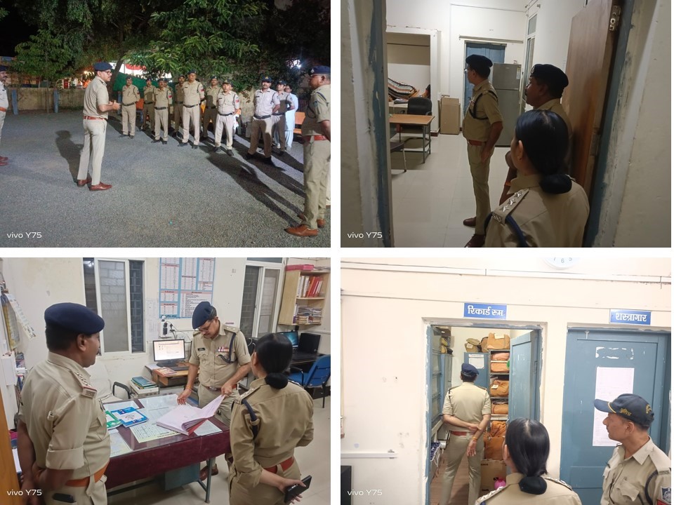 SP_Neemuch's tweet photo. पुलिस अधीक्षक श्री राजेश व्यास द्वारा पुलिस थाना कुकडेंश्वर एवं रामपुरा का किया औचक निरीक्षण, अधिकारियों को दिये आवश्यक दिशा निर्देश @CMMadhyaPradesh @DGP_MP @MPPoliceDeptt @IgpUjjain @DIG_RATLAM_MP https://t.co/UZYHM90wPH