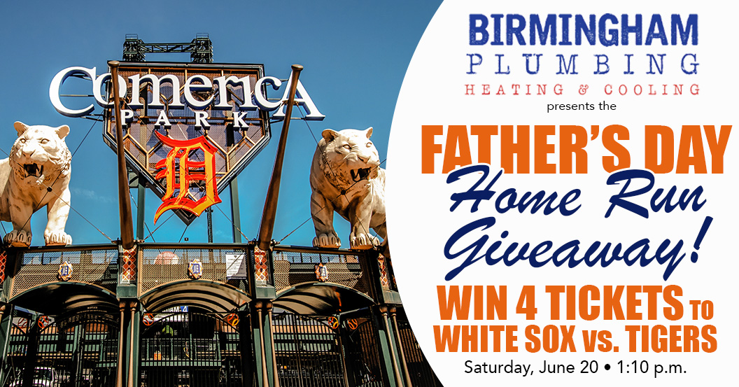 FarmingtonPress's tweet photo. ⚾ TAKE DAD TO THE BALLPARK! ⚾
https://t.co/5KN3rsBbmk 

Enter for your chance to win 4 tickets to the Tigers game on June 20 and enjoy a summer night at the ballpark together. 🌭🍺

Sponsored by Birmingham Plumbing, Heating &amp; Cooling — trusted for reliable service, expert wo https://t.co/rmNs6uzpsC
