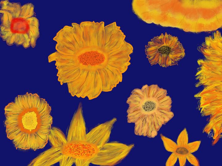 bbd999's tweet photo. Art of the Day! "Flowers on Blue". Buy at: https://t.co/jPqvCTnfDL https://t.co/uAgL6zgwCx