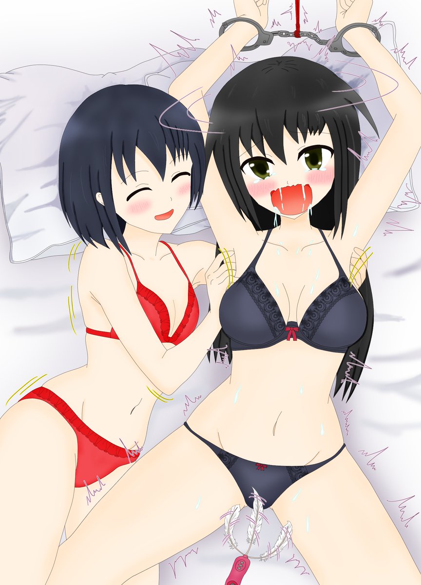 blackonepoint's tweet photo. 「くすぐり生活観察日記」その8  紗那ちゃんをくすぐったりして記録(日記)をつける話。 就寝前の記録になります。寝る前であっても訓練と言って寝間着なし（下着状態）でくすぐっていきます。（表情差分＋文字なし版付き） https://t.co/z0J8xWliNN