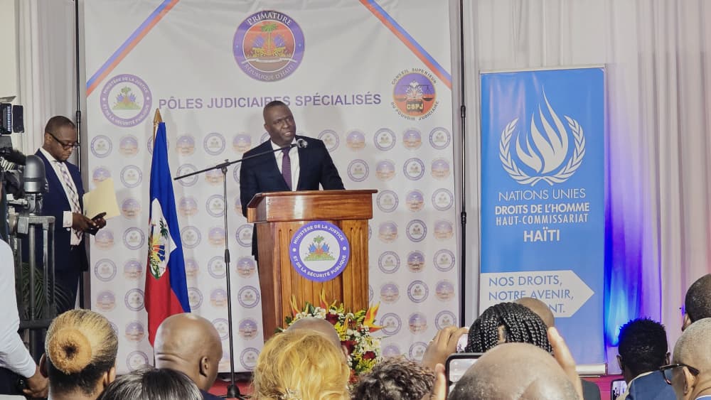 MJSPHt's tweet photo. Cérémonie d’inauguration, ce matin,  des PÔLES JUDICIAIRES SPÉCIALISÉS, créés pour lutter contre les crimes de masse et les violences sexuelles. https://t.co/X0HVJvushS