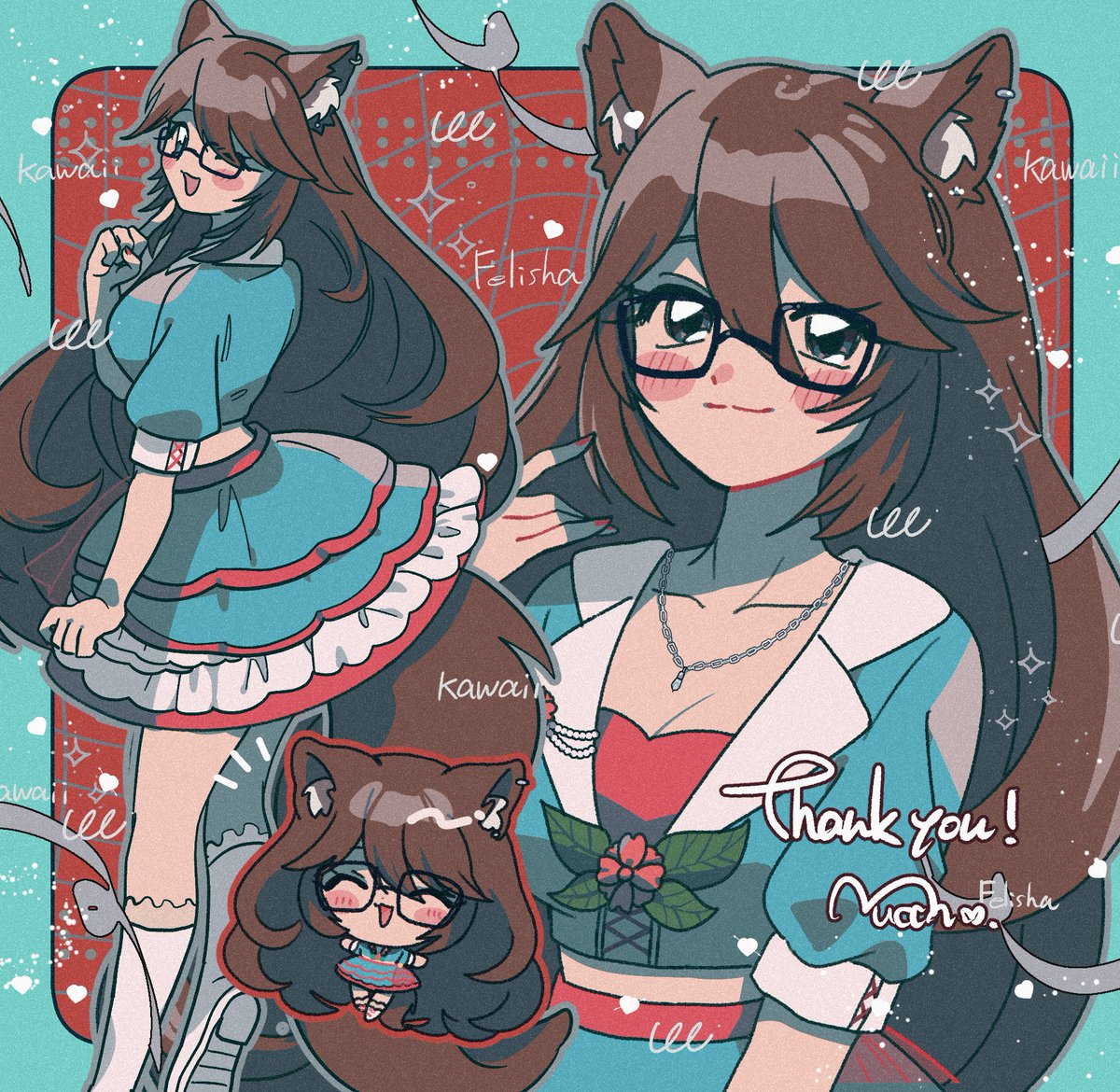 FelishaVTuber's tweet photo. SO obsessed with this skeb I just got back 🥺 Captured my vibe perfectly 🫰✨

🎨 #muccha10 | #FelishaArt https://t.co/k2SQxAbtRf