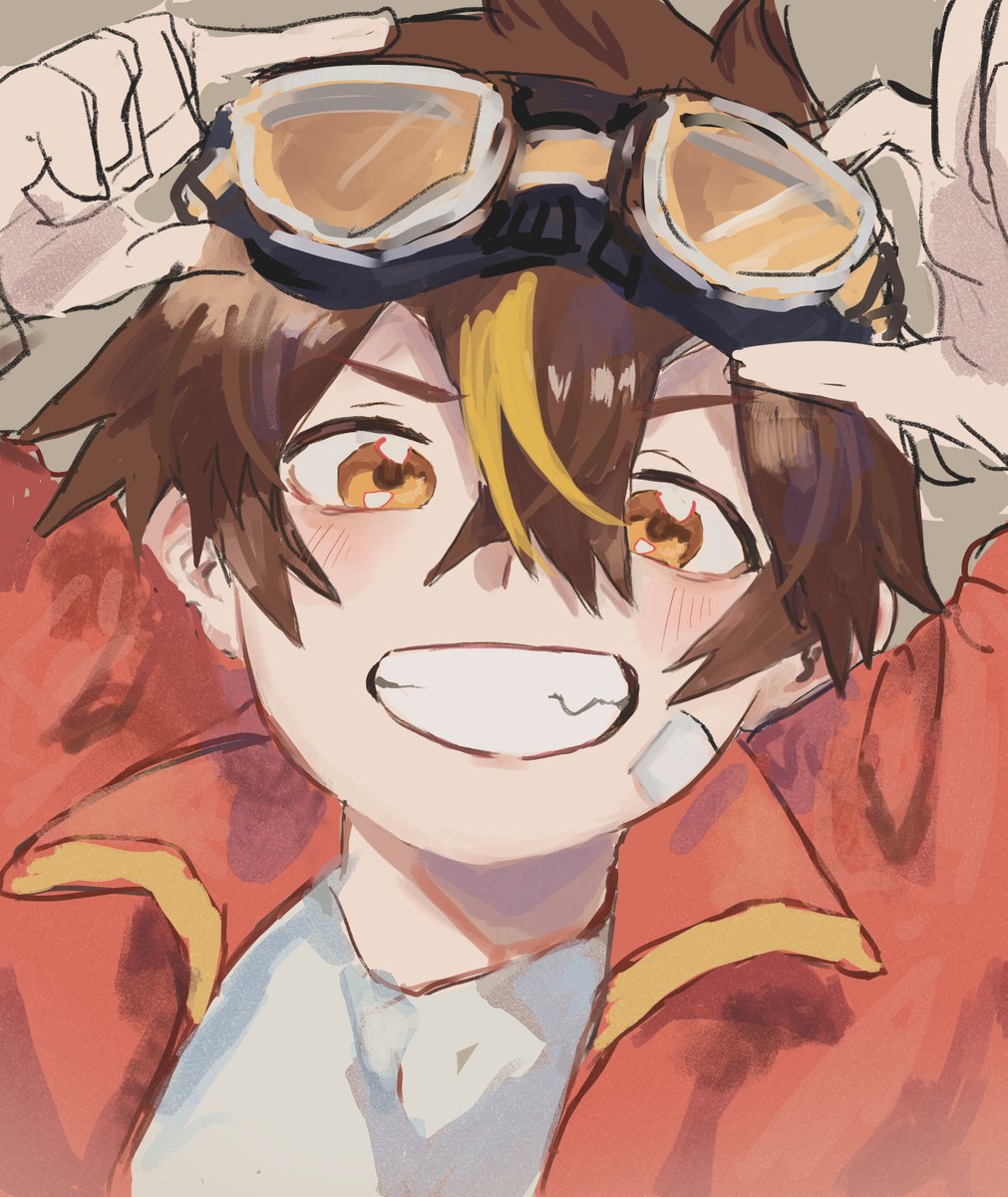 kajitsuohima's tweet photo. ホビアニの主人公みたいなキャラデザのショタがすき https://t.co/88Czwn6REP