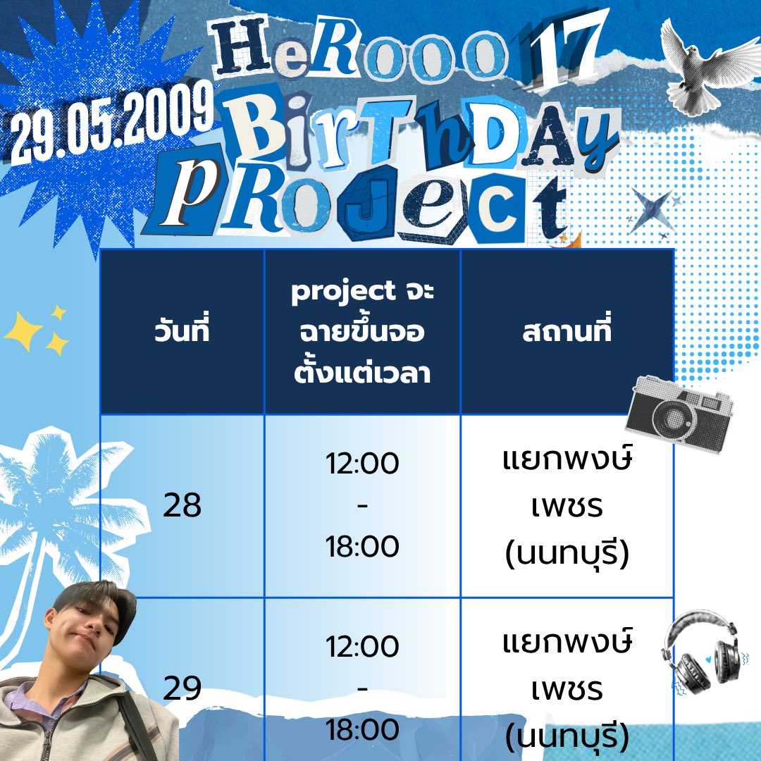 Hero_officialth's tweet photo. 🎉𝙷𝚎𝚛𝚘𝟷𝟽𝚃𝚑𝙱𝙳𝚊𝚢𝙿𝚛𝚘𝚓𝚎𝚌𝚝🎂

เนื่องในวันเกิดปีที่ 17 ของ พงศ์พัศ ดีสุข
ขอมอบProjectสุดพิเศษให้พี่ๆแฟนคลับทุกๆคนร่วมฉลองวันเกิดที่แสนพิเศษกับพวกเราแฟนคลับน้องฮีโร่
📍 pong phet intersection Bang khen,Bangkok
🗓️28-29 May
⏱️12:00 p.m - 6:00 p.m.
#heropongpat https://t.co/iSf202mOm9
