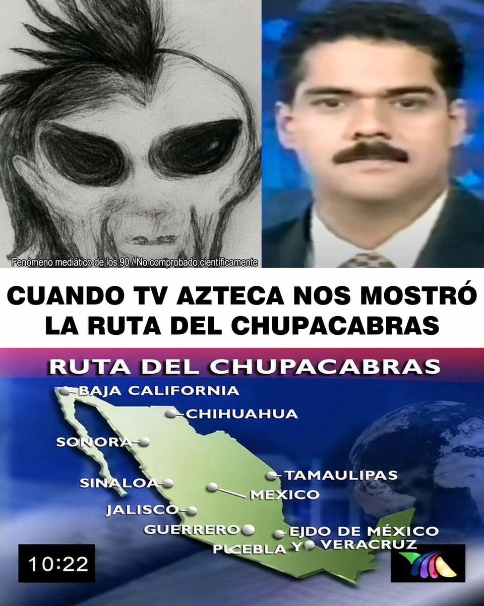 castanedabazan's tweet photo. @AztecaNoticias @Javier_Alatorre Igual de veridico que cuando nos mostraste la ruta del chupacabras 🤣 eres la pura mamada mijo https://t.co/ghVv4hujhi